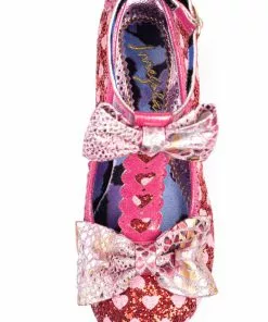 Irregular Choice Total Freedom Hearts 50's Pumps Red