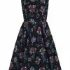New In Hell Bunny Poseidon 50's Swing Dress Black