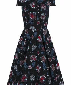 New In Hell Bunny Poseidon 50's Swing Dress Black