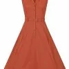 Collectif Caterina 50's Sleeveless Swing Dress Orange New In 1 Collectif Caterina 50's Sleeveless Swing Dress Orange New In