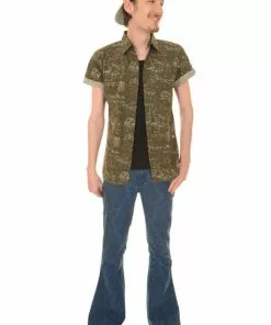 Run And Fly Mens Chalkboard 70's Shirt Grey