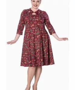 Banned Autumn Leaves Christmas 50's Swing Dress Dresses