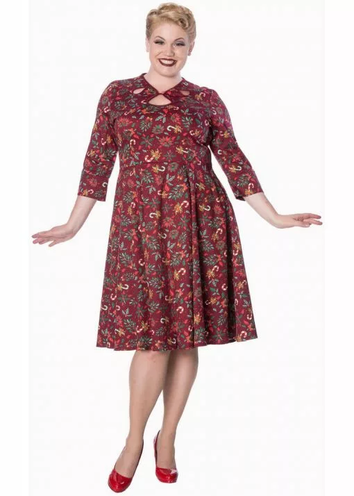 Banned Autumn Leaves Christmas 50's Swing Dress Dresses