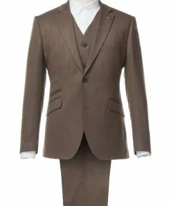 New In Gibson London Ethan Herringbone Jacket Coffee