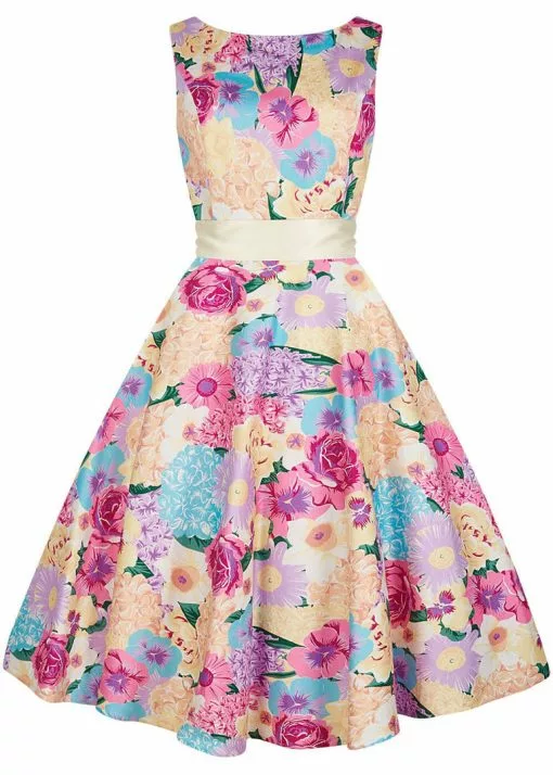 Collectif Margaret English Garden 50's Swing Dress Dresses
