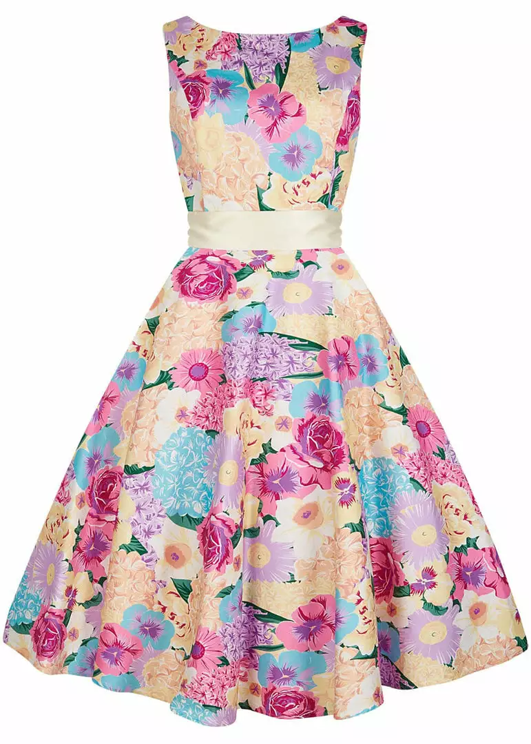 Collectif Margaret English Garden 50's Swing Dress Dresses 3 Collectif Margaret English Garden 50's Swing Dress Dresses