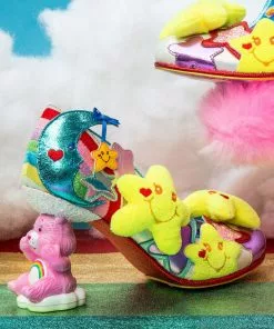 Irregular Choice Care Bears Share Your Care Pumps Yellow Blue New In