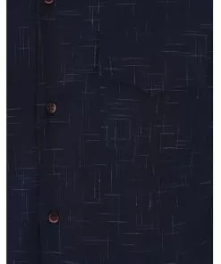 Collectif Men Adam Crosshatch Shirt Navy New In 10 Collectif Men Adam Crosshatch Shirt Navy New In