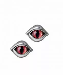 New In Alchemy Demoneye Stud Earrings Red