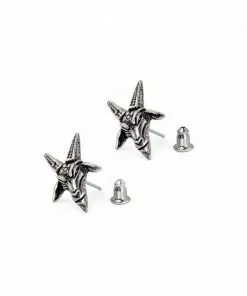 Alchemy Baphomet Stud Earrings New In