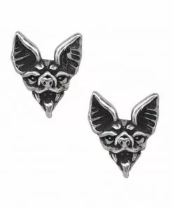 Alchemy Cauchemar Bat Head Stud Earrings