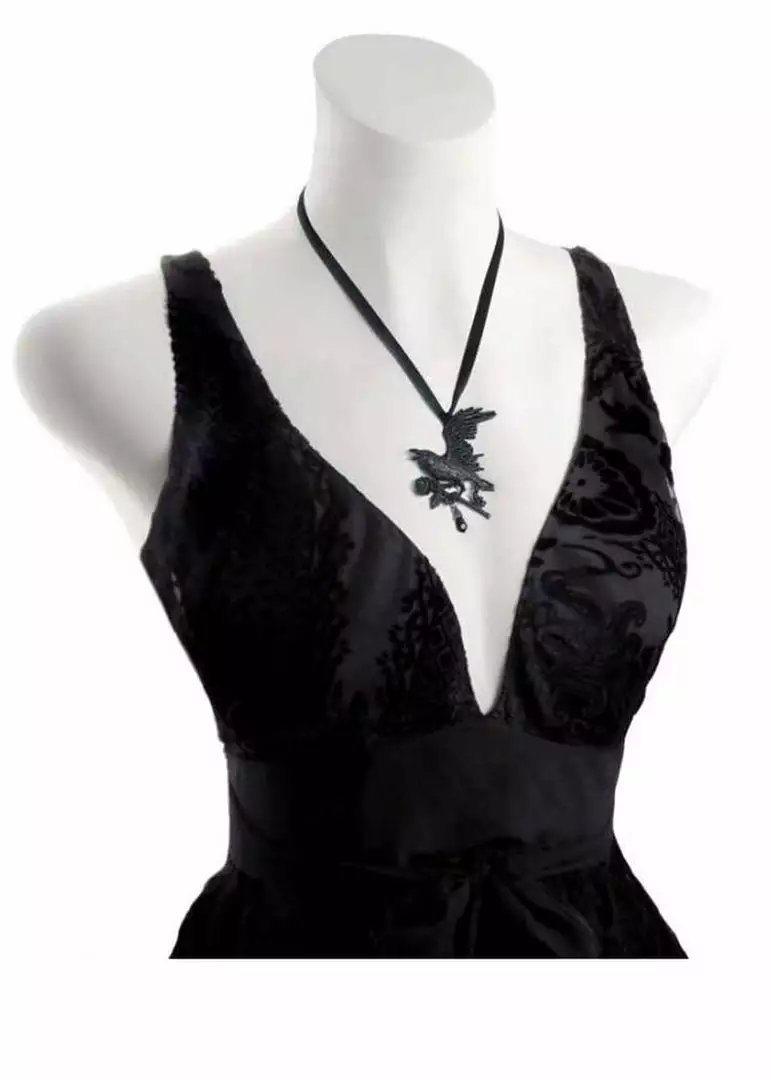 Alchemy Harbinger Raven Necklace Black 5 Alchemy Harbinger Raven Necklace Black