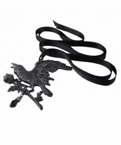 Alchemy Harbinger Raven Necklace Black