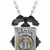 New In Alchemy Poe's Raven Locket Necklace