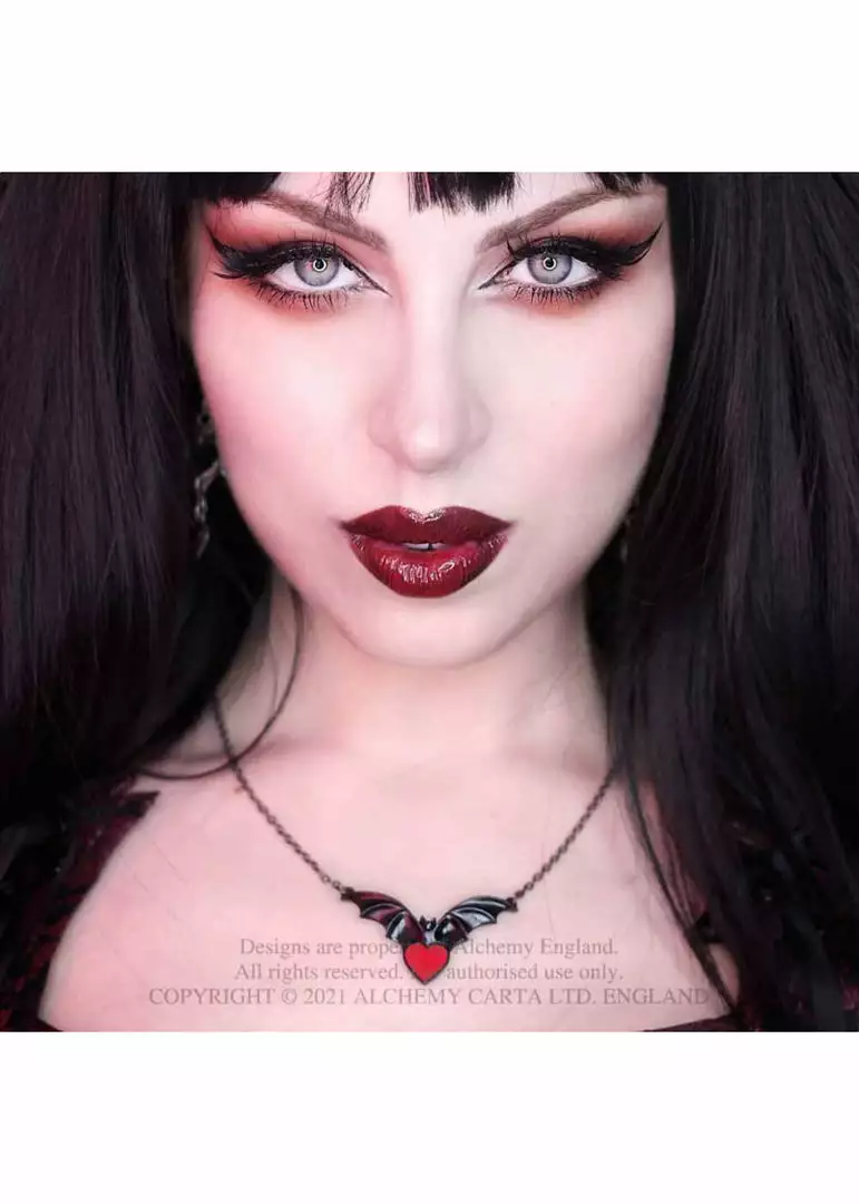 New In Alchemy Sombre Desire Bat Necklace Red 4 New In Alchemy Sombre Desire Bat Necklace Red