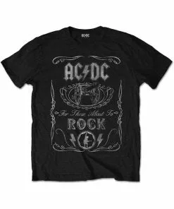 New In Band Shirts ACDC Cannon Swig T-Shirt Black