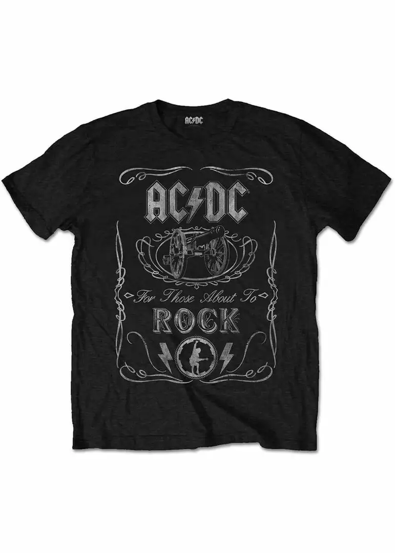New In Band Shirts ACDC Cannon Swig T-Shirt Black 3 New In Band Shirts ACDC Cannon Swig T-Shirt Black