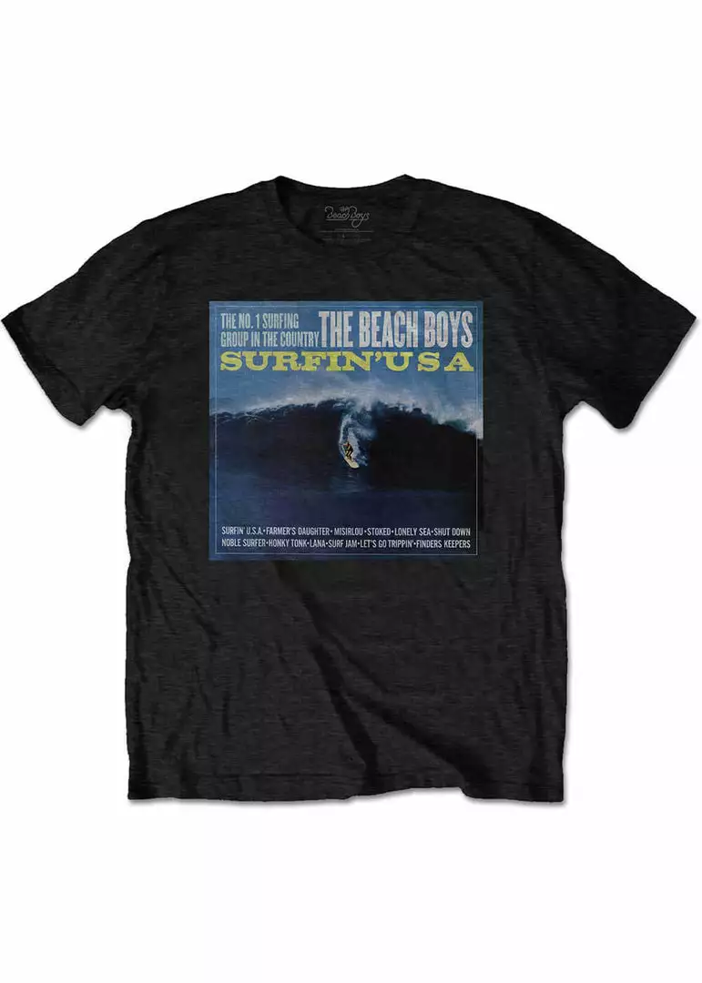 New In Band Shirts The Beach Boys Surfin' USA T-Shirt Black 3 New In Band Shirts The Beach Boys Surfin' USA T-Shirt Black