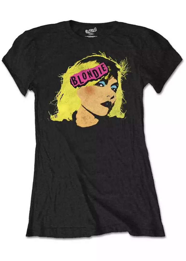 New In Band Shirts Girlie Blondie Punk Logo T-Shirt Black 3 New In Band Shirts Girlie Blondie Punk Logo T-Shirt Black