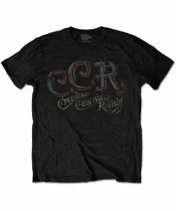 New In Band Shirts Creedence Clearwater Revival CCR T-Shirt Black