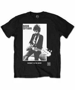 New In Band Shirts Bob Dylan Blowing In The Wind T-Shirt Black