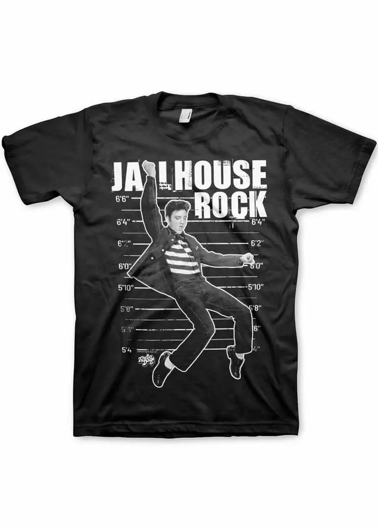 Band Shirts Elvis Presley Jailhouse Rock T-Shirt Black 3 Band Shirts Elvis Presley Jailhouse Rock T-Shirt Black