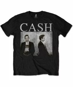 Band Shirts Johnny Cash Mug Shot T-Shirt Black