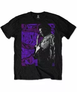 Band Shirts Jimi Hendrix Purple Haze T-Shirt Black New In