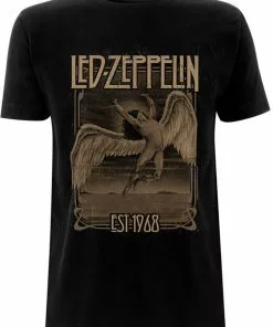 Band Shirts Led Zeppelin Faded Falling T-Shirt Black New In