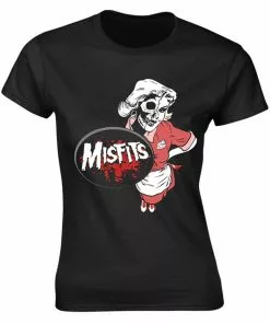 Band Shirts Misfits Waitress Girlie T-Shirt Black New In