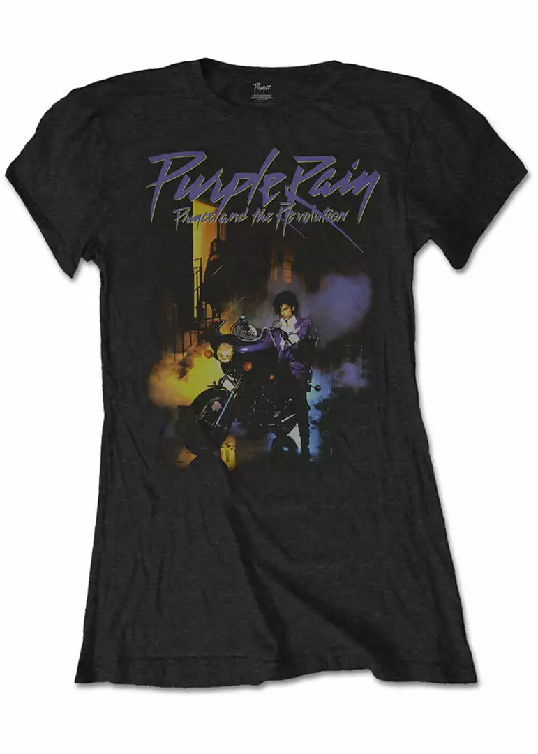 New In Band Shirts Prince Purple Rain Girly T-Shirt Black 3 New In Band Shirts Prince Purple Rain Girly T-Shirt Black