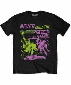 Band Shirts Sex Pistols Japanese Poster T-Shirt Black