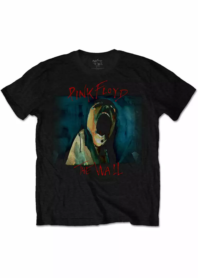 Band Shirts Pink Floyd The Wall Scream T-Shirt Black New In 3 Band Shirts Pink Floyd The Wall Scream T-Shirt Black New In