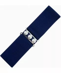 New In Banned Elastic 50's Belt Navy