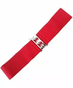 New In Banned Elastic Belt Red