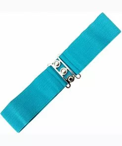 New In Banned Elastic 50's Belt Teal