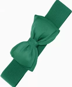 Banned Maria Bow 50's Retro Elastic Belt Green New In