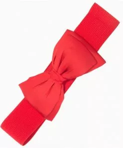 New In Banned Maria Bow Retro 50's Elastic Belt Red