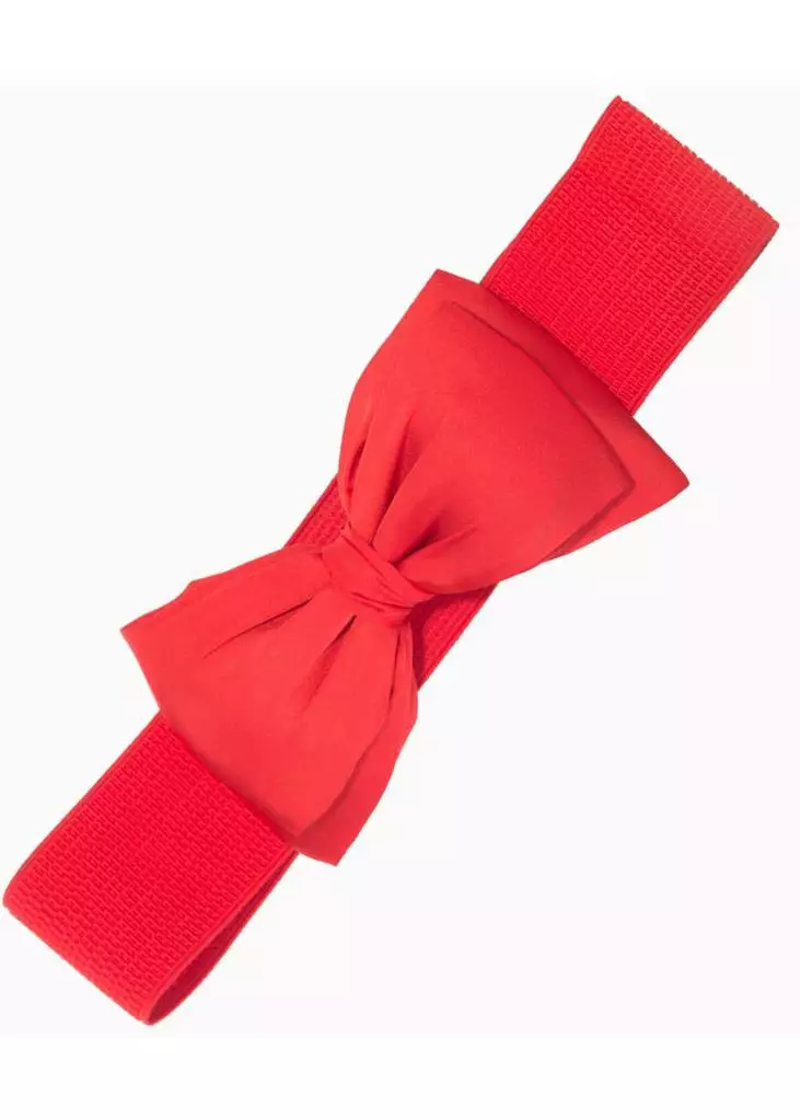 New In Banned Maria Bow Retro 50's Elastic Belt Red 3 New In Banned Maria Bow Retro 50's Elastic Belt Red