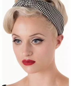 New In Banned Arabella Houndstooth 60's Headband