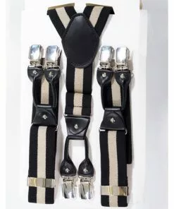 New In Banned Gentlemens Stripe Rockabilly Braces
