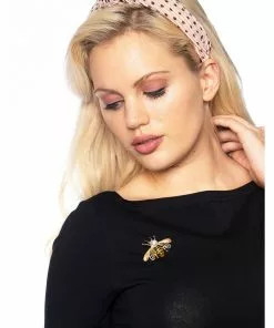 Banned Wanita Polkadot 60's Headband Pink New In