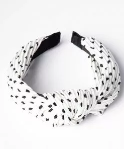 Banned Wanita Polkadot 60's Headband White New In