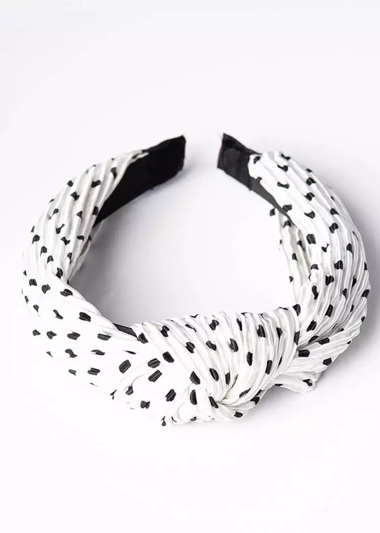 Banned Wanita Polkadot 60's Headband White New In 3 Banned Wanita Polkadot 60's Headband White New In