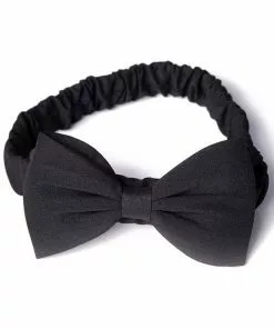 New In Banned Dionne Bow Headband Black