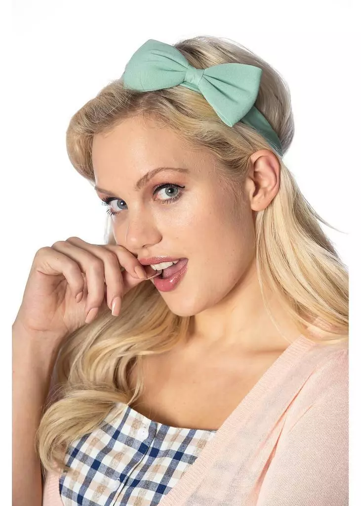 Banned Dionne Bow 50's Headband Mint 4 Banned Dionne Bow 50's Headband Mint