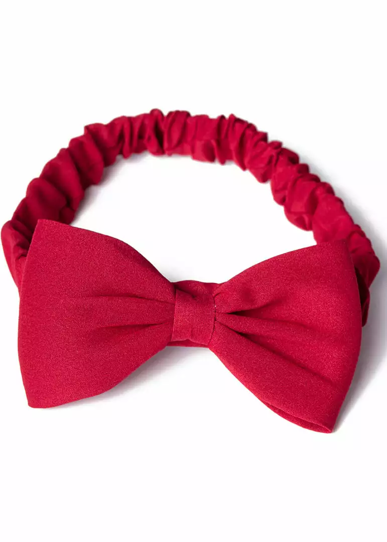 Banned Dionne Bow 50's Headband Burgundy New In 3 Banned Dionne Bow 50's Headband Burgundy New In