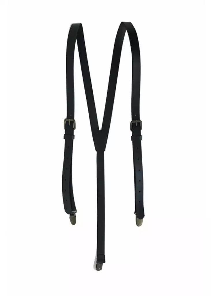 Banned Gentlemens Jean Luc Leather Braces Black 3 Banned Gentlemens Jean Luc Leather Braces Black