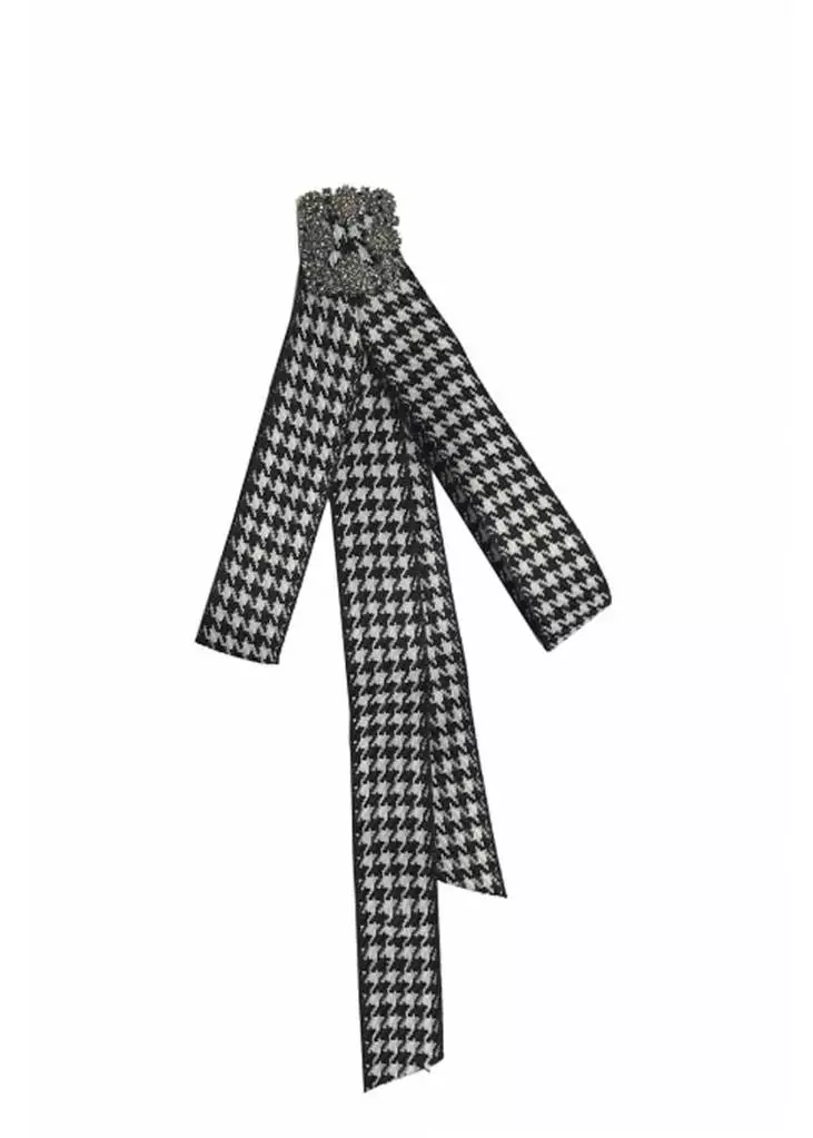 New In Banned Houndstooth 60's Bow Black 3 New In Banned Houndstooth 60's Bow Black