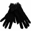 New In Banned Sigil Leopard Lace Gloves Black